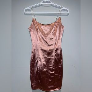 Rose Gold Mini Dress